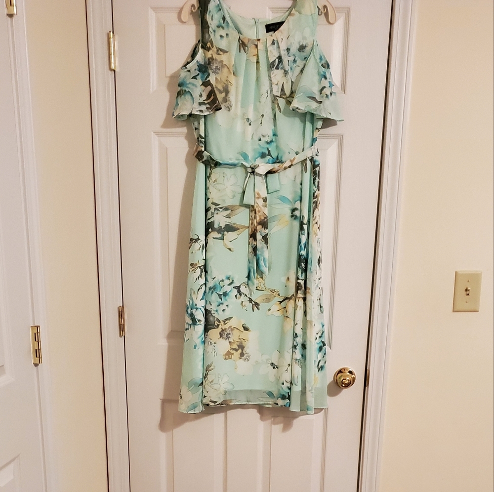 Cold Shoulder Floral Dress